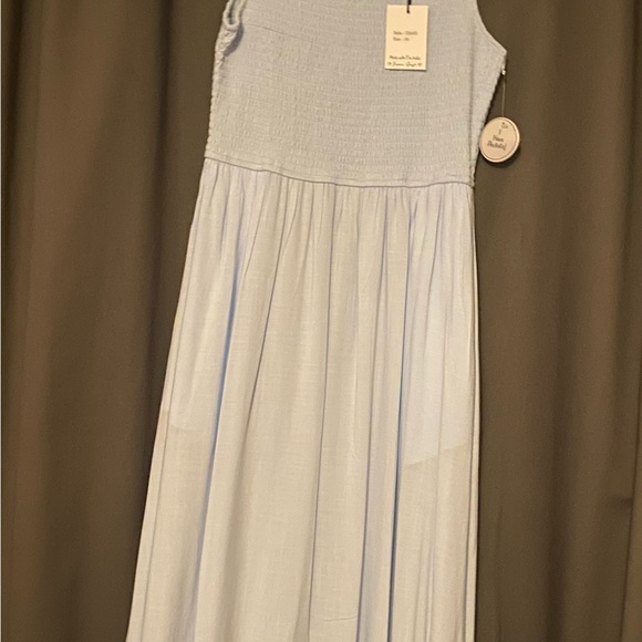 Light Blue Sleeveless Maxi Dress - Picture 4 of 4